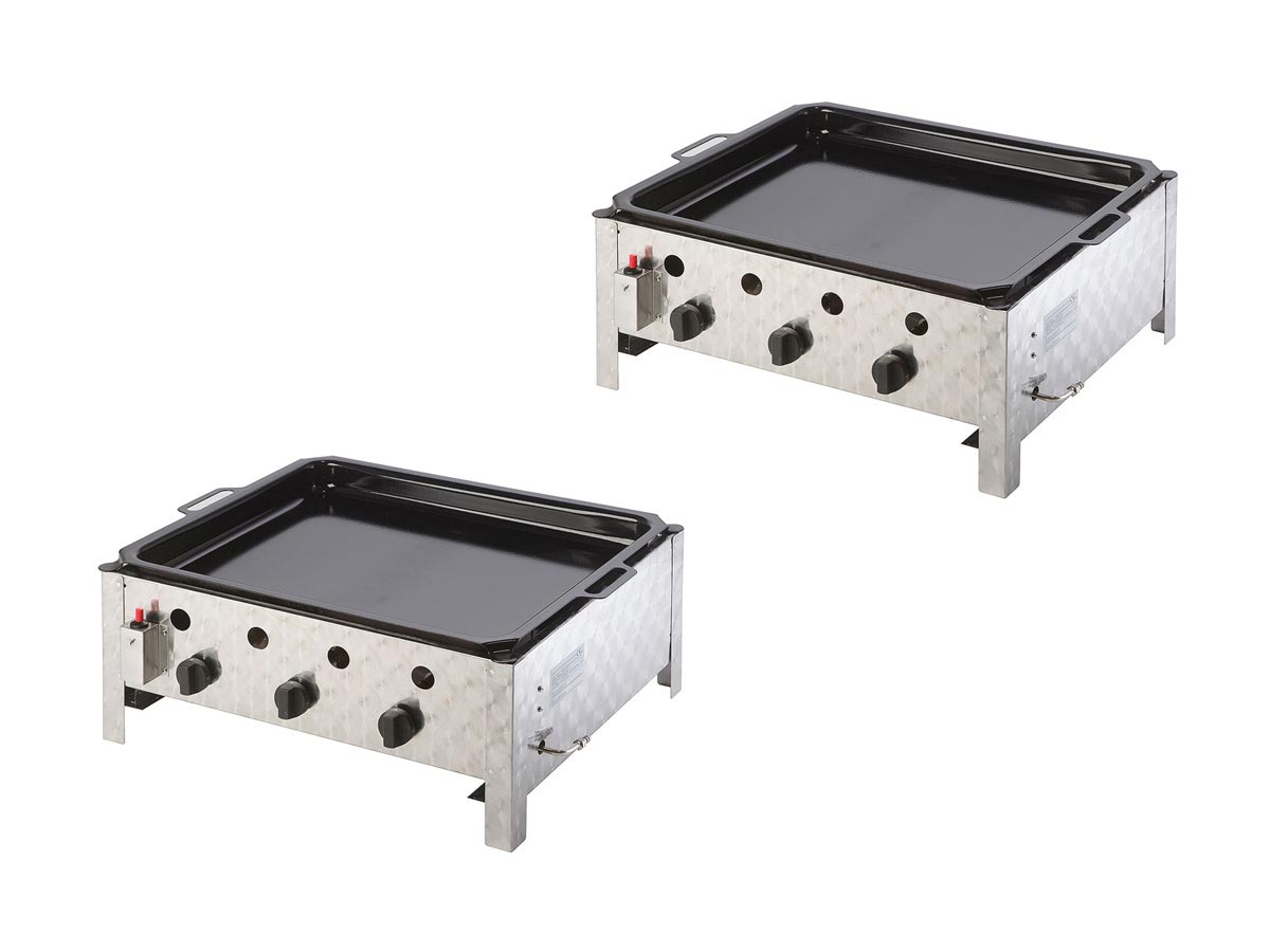 2-PACK Profi plynová pánev PELVIS 10 kW 3-hořák MEVA GP15001, 2 ks