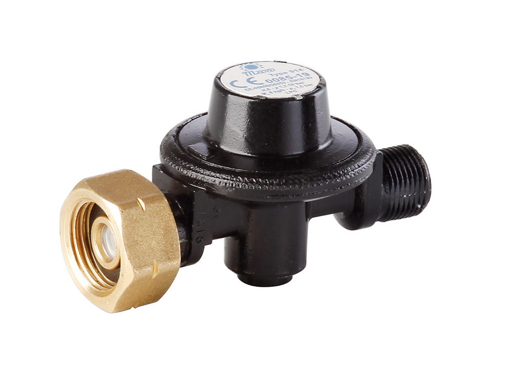 MEVA regulátor tlaku 2 bar, 8 kg/h G3/8"LH NP01040 + nátrubek G3/8"L s maticí