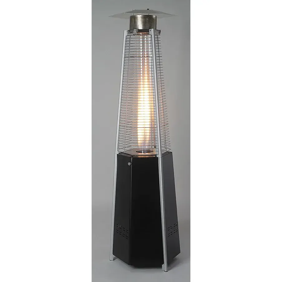 Terasové topidlo Hexagon 12,5 kW 195 cm plynové Meva TZ21001 černé s plamenem
