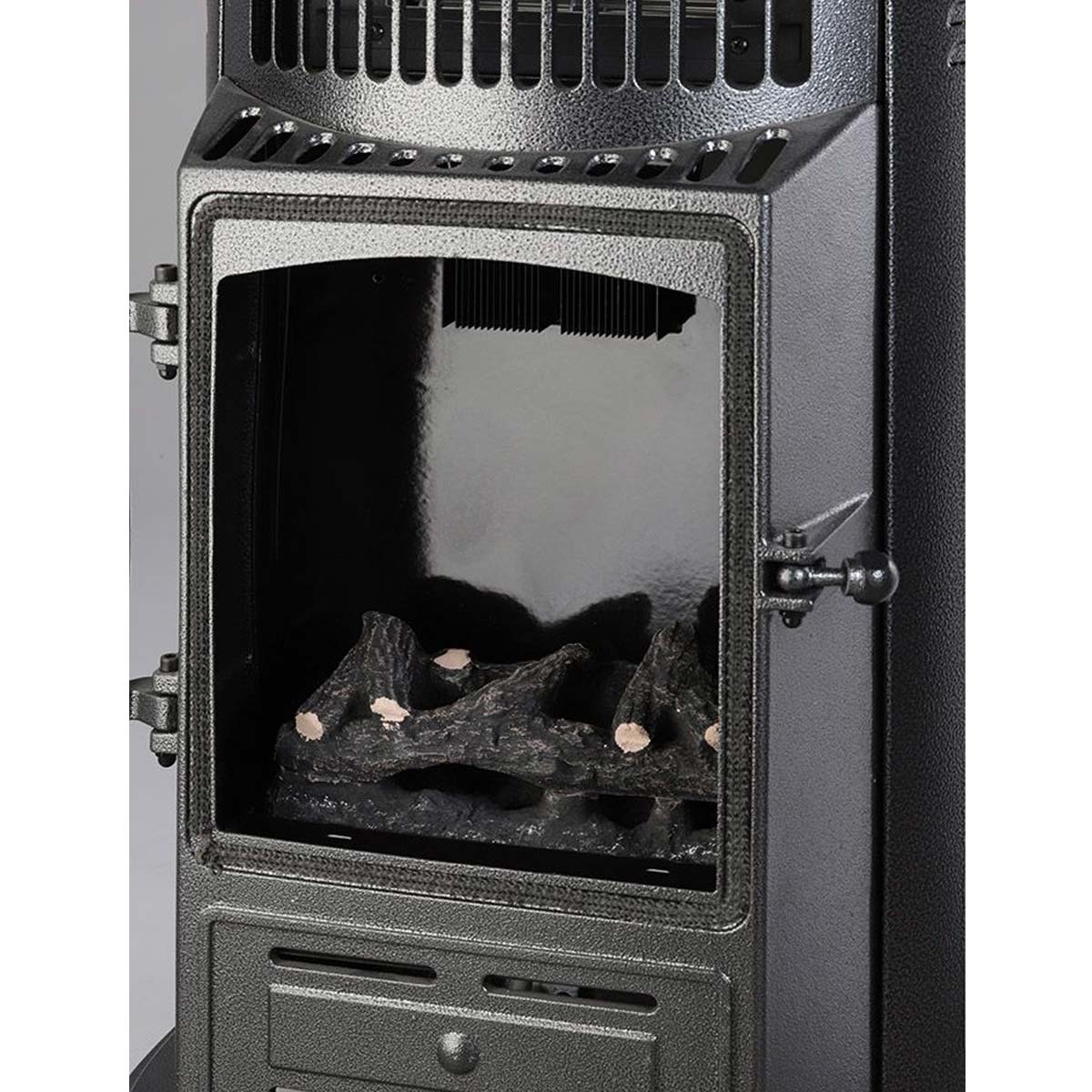 Meva plynová litinová kamna Verona 3,4 kW PB TB25001 + termo ventilátor, imitace krbu