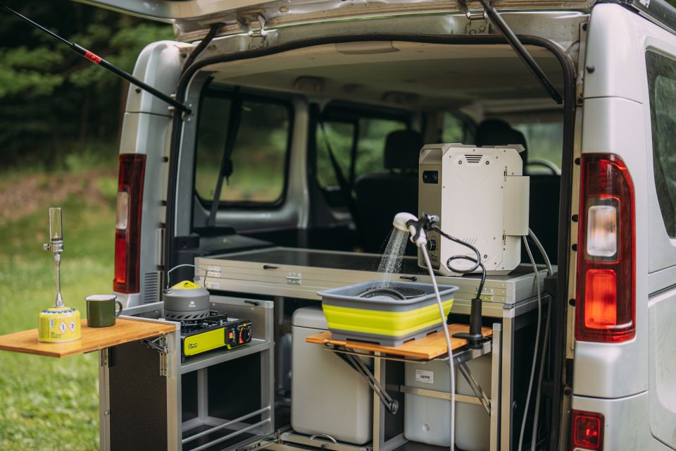 Meva mobilní plynová sprcha AQUALUX (KP26004) – s čerpadlem a ohřevem na kartuše 7/16"