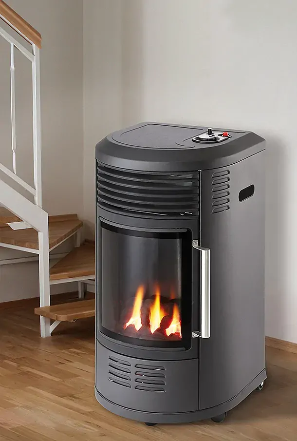 Meva Plynová kamna Relax Deluxe 3,4 kW TB20001 se skleněnými dvířky, piezo