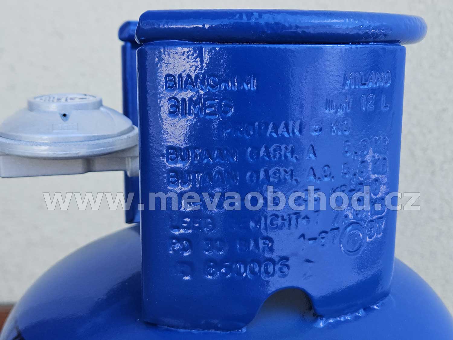 Tlaková, plynová láhev 5 kg, nová, plnitelná MEVA 316M bez náplně