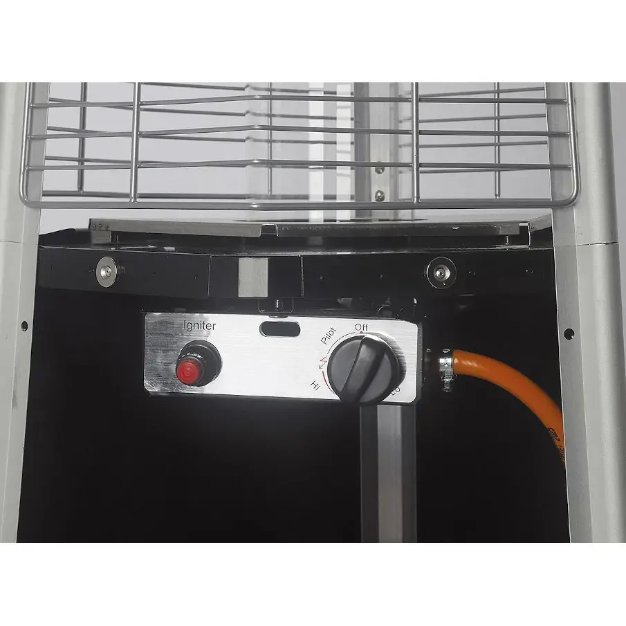 Terasové topidlo Hexagon 12,5 kW 195 cm plynové Meva TZ21001 černé s plamenem