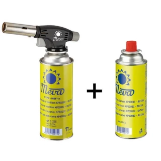 Set UNI Hořák 1,6 kW piezo + 2 kartuše Meva KP01006+2KA