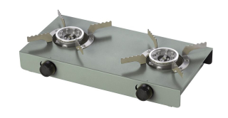 Meva Rivet plynový vařič PB 2x 1,5 kW, 2305-2 nízkotlaký 30 mbar, khaki