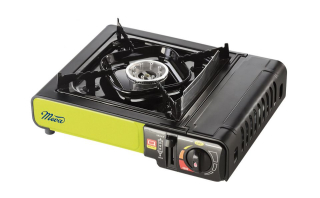 Meva plynový vařič Thunder DUAL UKP25003 na kartuše 227g a PB láhev, černo-zelený