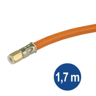 Plynová hadice 1,7 m s koncovkami 2x M9x0,75, Meva 4432